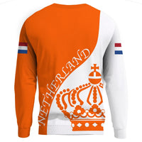 Netherlands Sweatshirt King Day Crown RLT7 - Wonder Print Shop