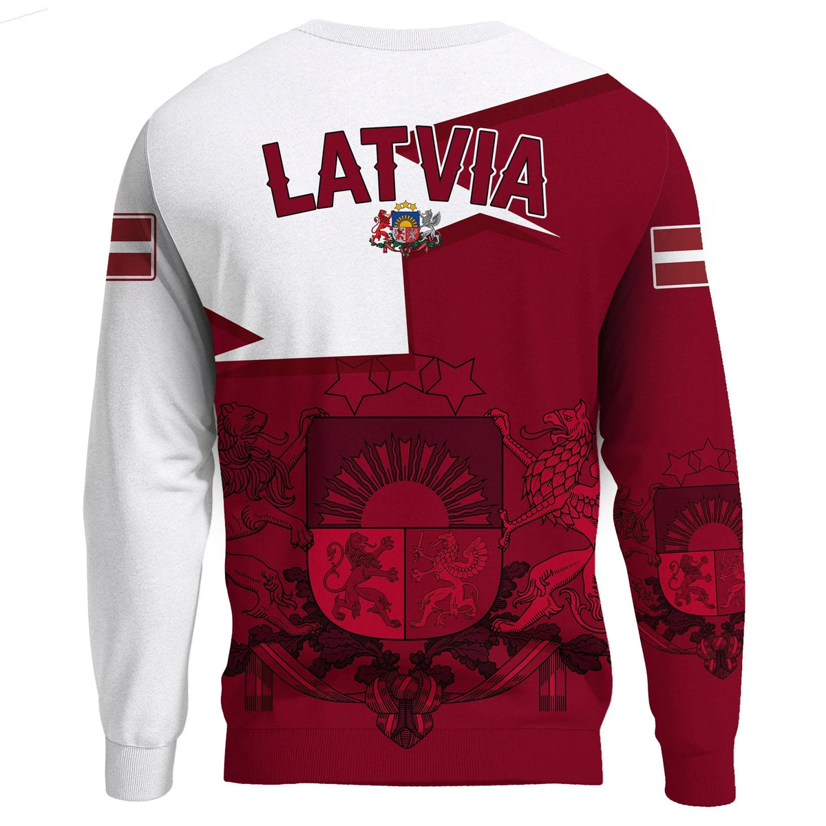 Latvia Sweatshirt - HOME Knitted Long - Sleeved Sweater RLT6 - Wonder Print Shop