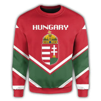 Hungary Coat Of Arms Sweatshirt Lucian Style RLT8 - Wonder Print Shop