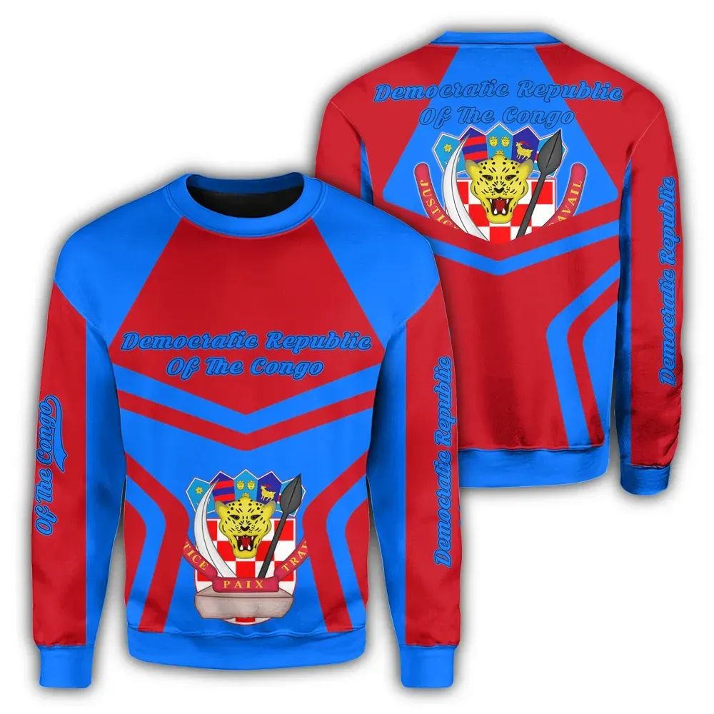 Democratic Republic Of The Congo Coat Of Arms Sweatshirt My Style RLT13 - Wonder Print Shop