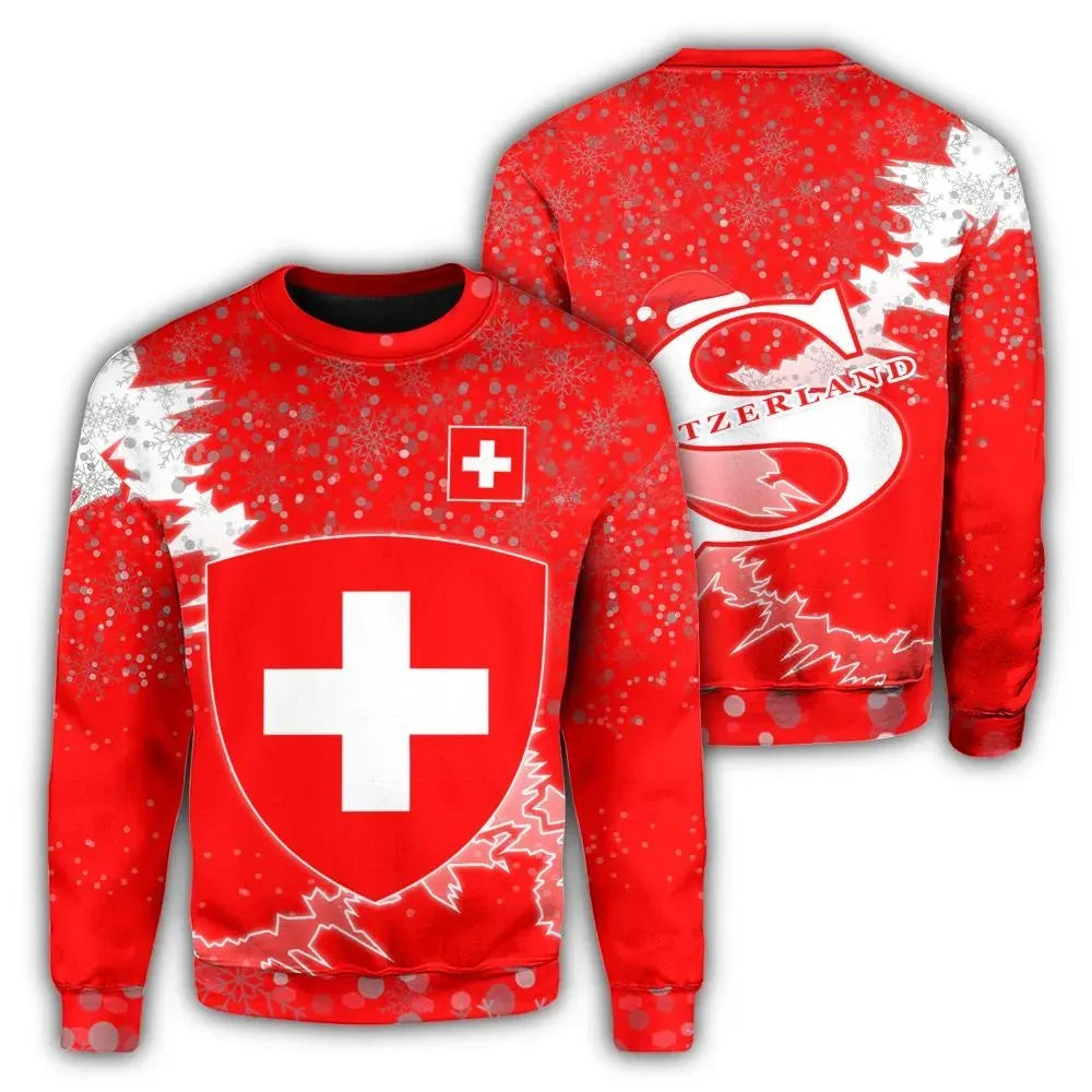 Switzerland Christmas Coat Of Arms Sweatshirt X Style RLT13 - Wonder Print Shop