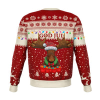 Sweden Christmas Sweatshirt Moose Red RLT7 - Wonder Print Shop