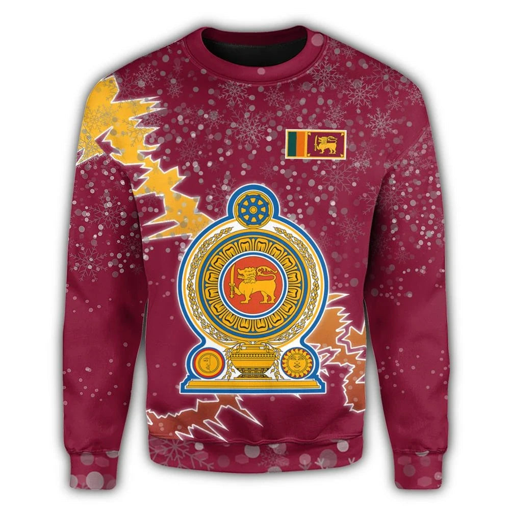 Sri Lanka Christmas Coat Of Arms Sweatshirt X Style RLT7 - Wonder Print Shop