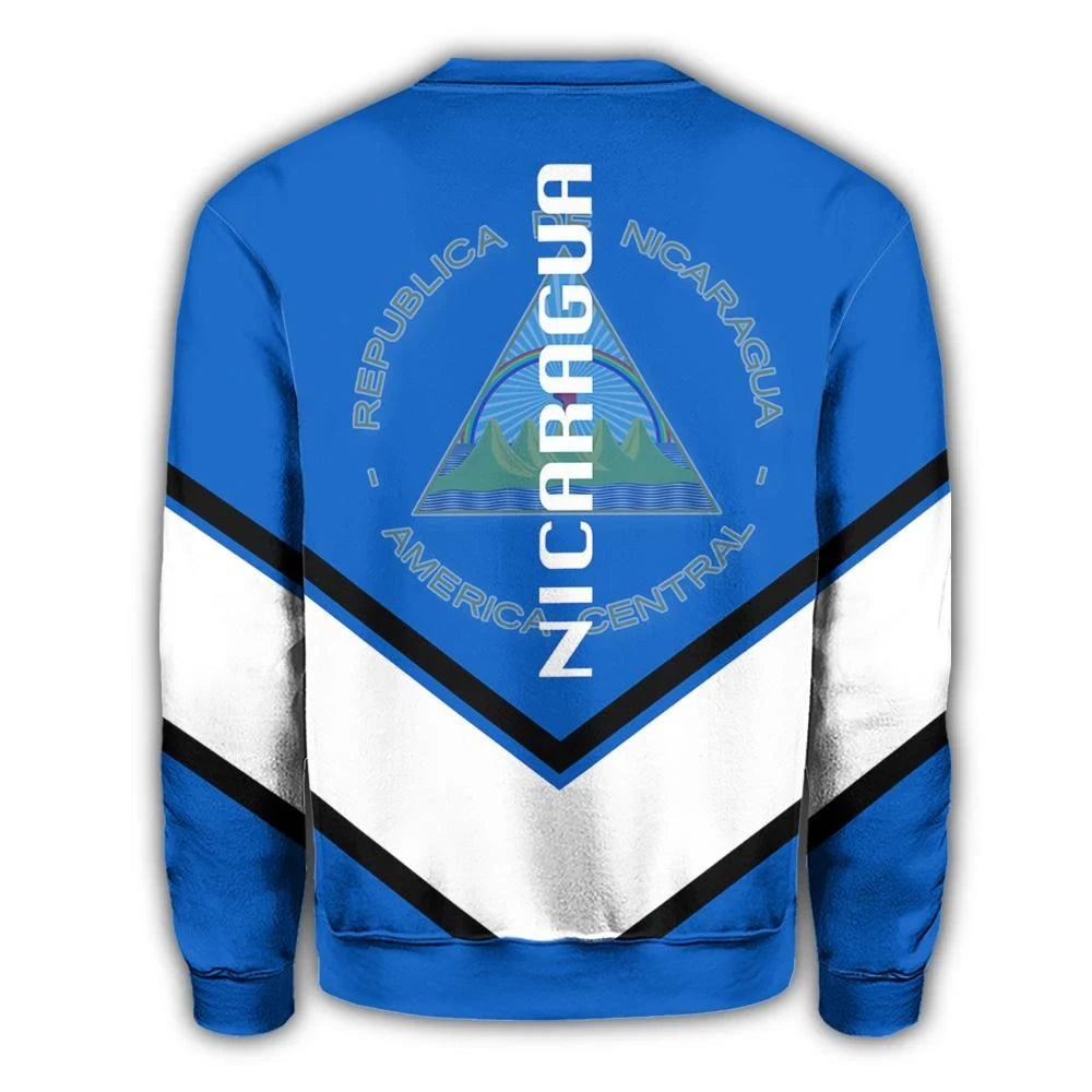 Nicaragua Coat Of Arms Sweatshirt Lucian Style RLT8 - Wonder Print Shop