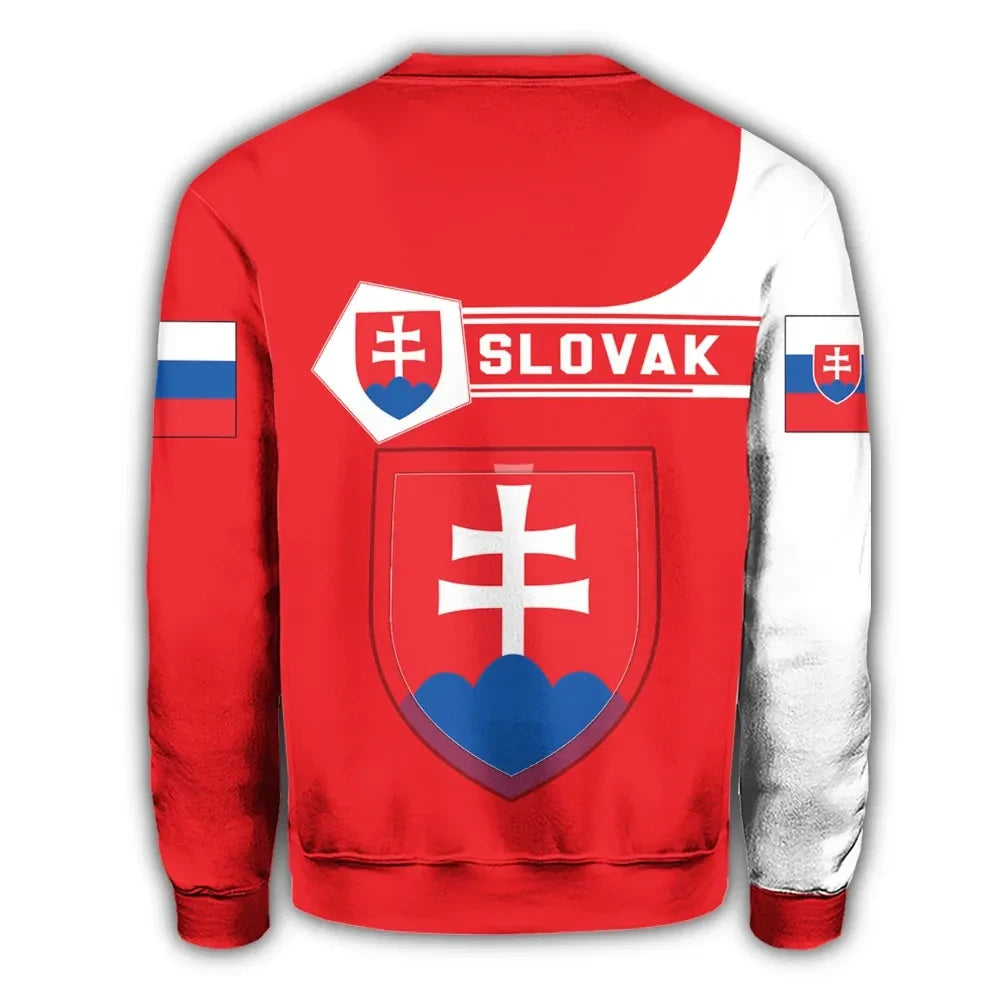 Slovakia Coat Of Arms Sweatshirt Simple Style RLT13 - Wonder Print Shop
