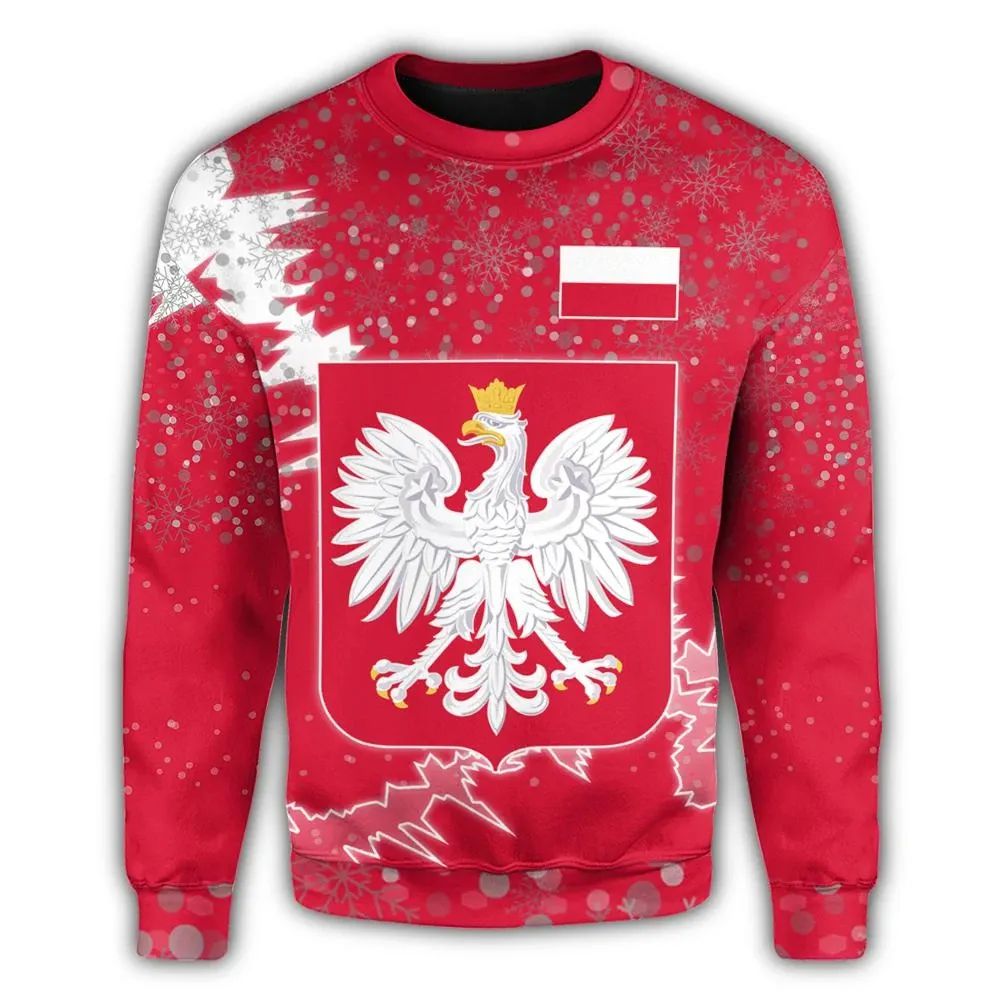 Poland Christmas Coat Of Arms Sweatshirt X Style RLT7 - Wonder Print Shop