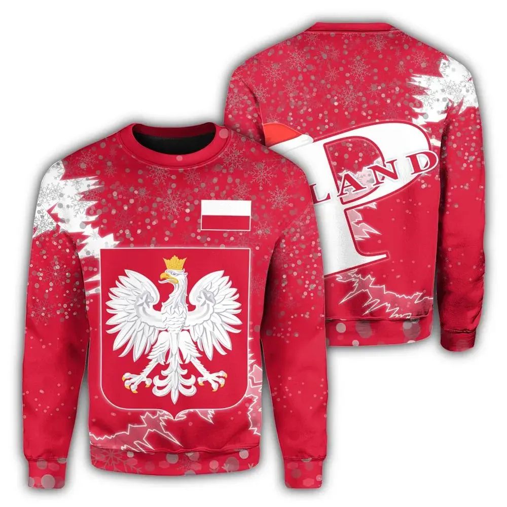 Poland Christmas Coat Of Arms Sweatshirt X Style RLT7 - Wonder Print Shop