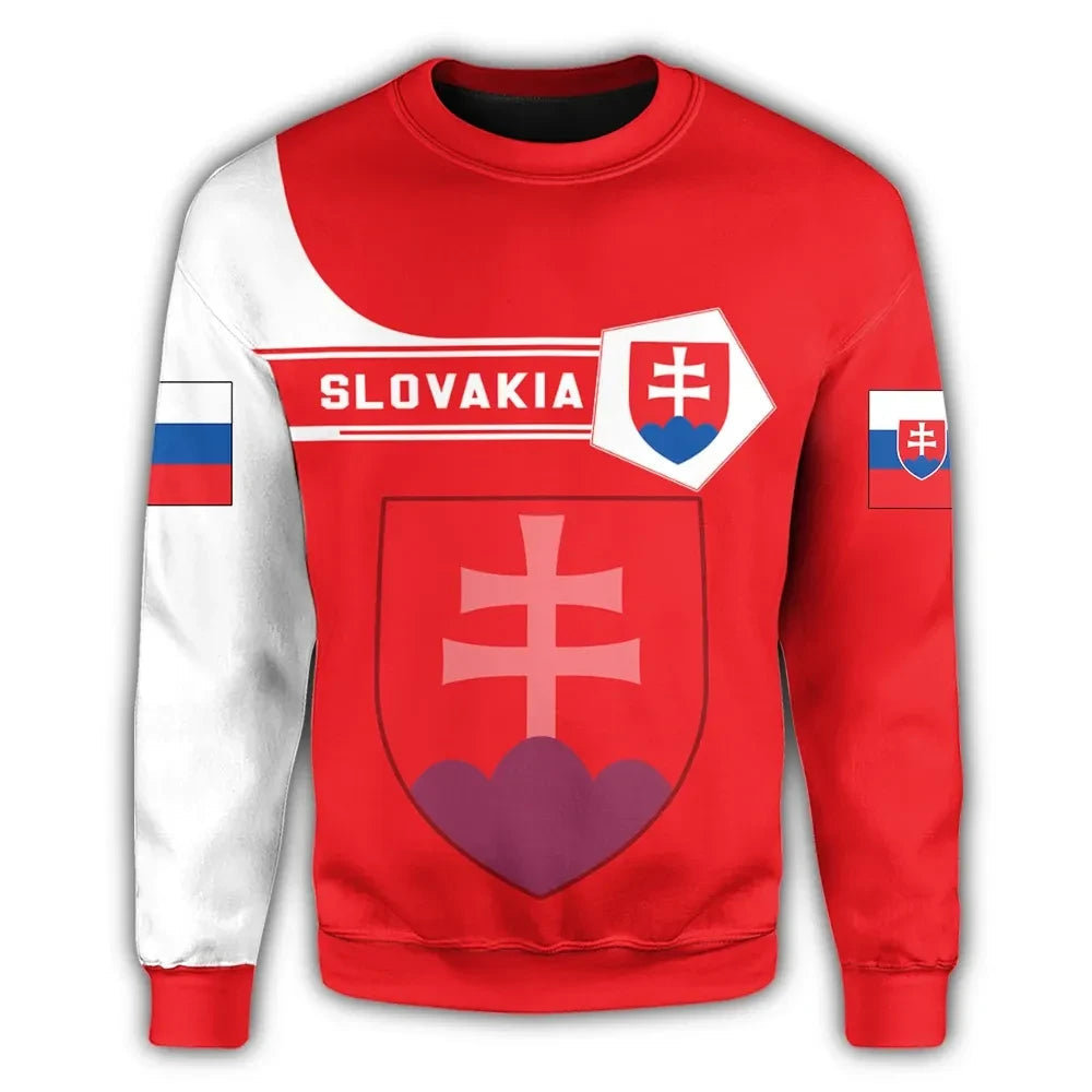 Slovakia Coat Of Arms Sweatshirt Simple Style RLT13 - Wonder Print Shop