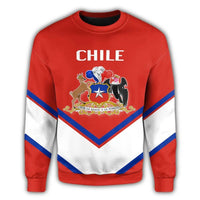 Chile Coat Of Arms Sweatshirt Lucian Style RLT7 - Wonder Print Shop