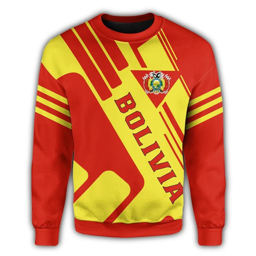 Bolivia Coat Of Arms Sweatshirt Rockie RLT6 - Wonder Print Shop