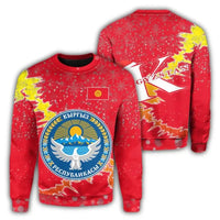 Kyrgyzstan Christmas Coat Of Arms Sweatshirt X Style RLT8 - Wonder Print Shop