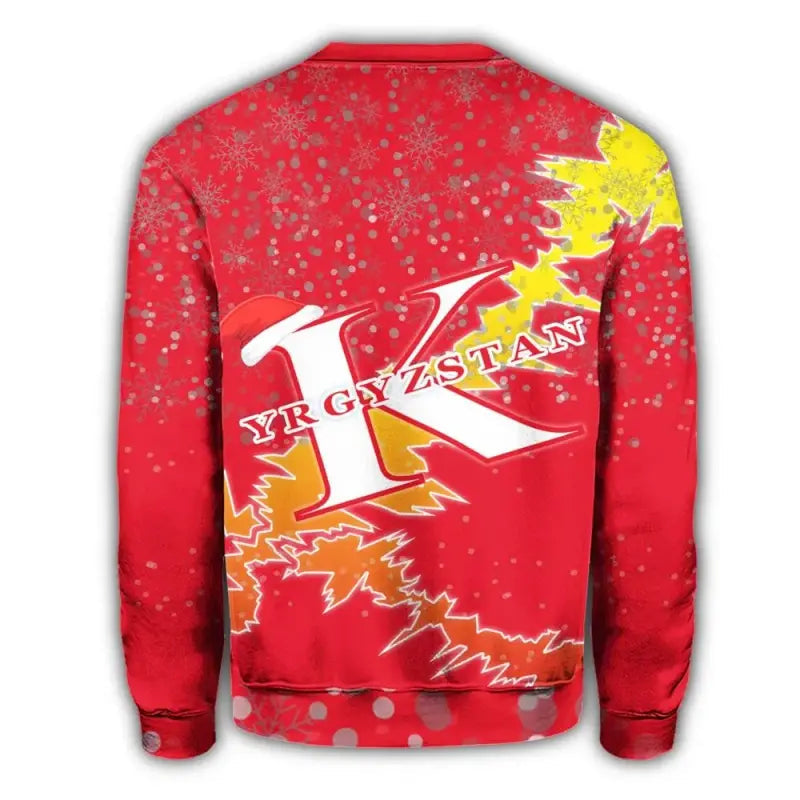 Kyrgyzstan Christmas Coat Of Arms Sweatshirt X Style RLT8 - Wonder Print Shop
