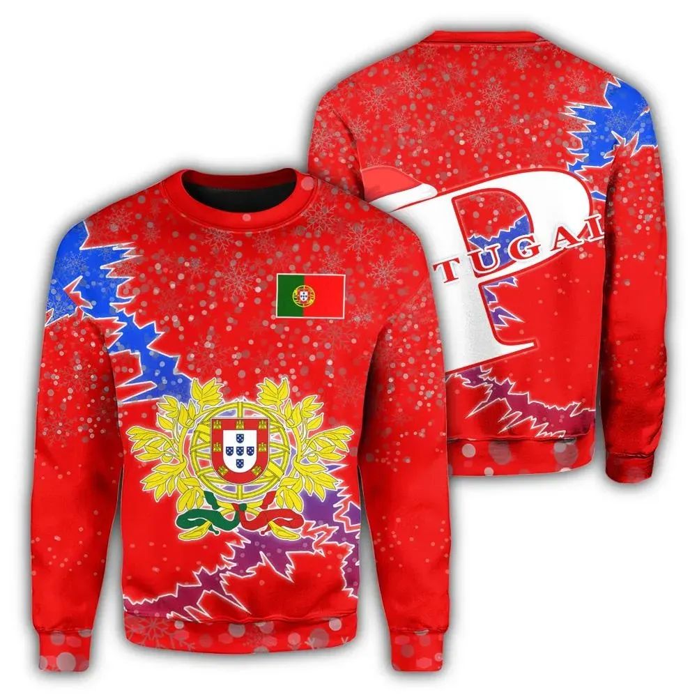 Portugal Christmas Coat Of Arms Sweatshirt X Style RLT7 - Wonder Print Shop