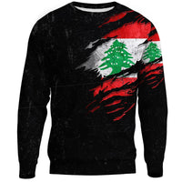 Lebanon In Me Sweatshirt - Special Grunge Style RLT6 - Wonder Print Shop