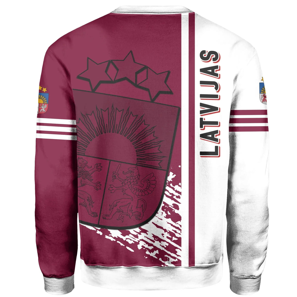 Latvia Sweatshirt - Quarter Style RLT6 - Wonder Print Shop