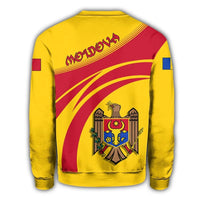 Moldova Coat Of Arms Sweatshirt Cricket StyleW RLT13 - Wonder Print Shop
