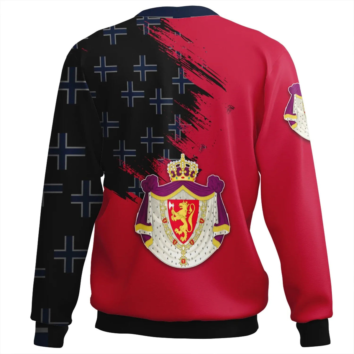 Norway Coat Of Arms Sweatshirt Flag Style RLT7 - Wonder Print Shop