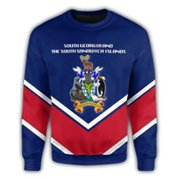 South Georgia and the South Sandwich Islands Coat Of Arms Sweatshirt Lucian Style RLT12 - Wonder Print Shop