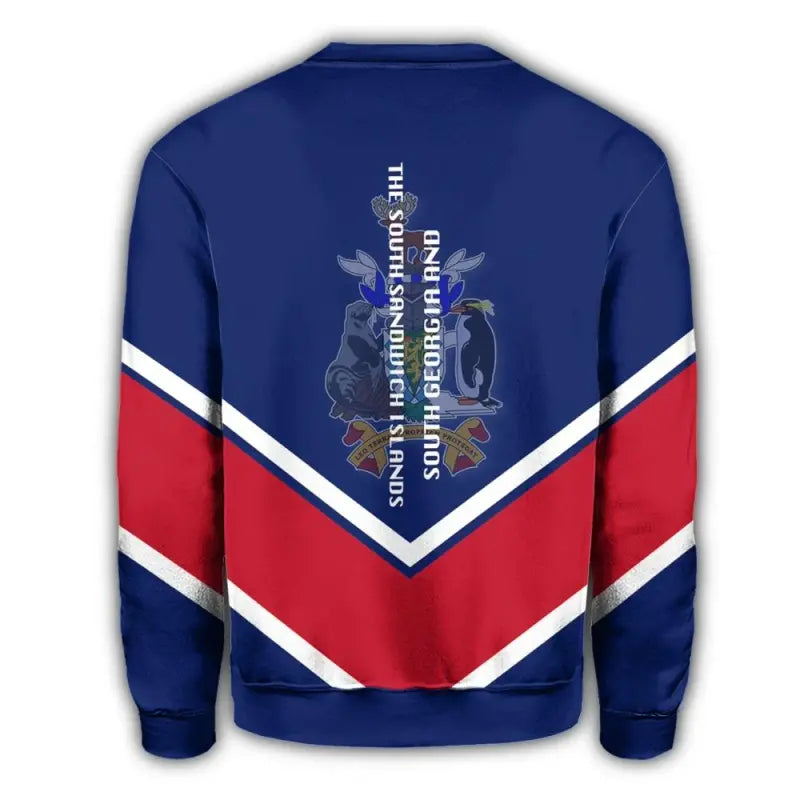 South Georgia and the South Sandwich Islands Coat Of Arms Sweatshirt Lucian Style RLT12 - Wonder Print Shop