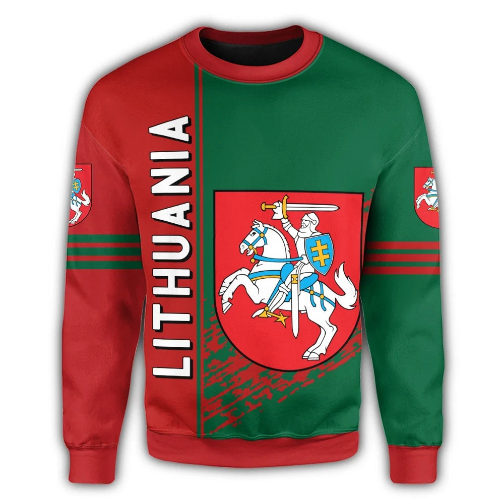 Lithuania Coat Of Arms Sweatshirt Quarter Style RLT6 - Wonder Print Shop