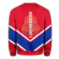 Cambodia Coat Of Arms Sweatshirt Lucian Style RLT7 - Wonder Print Shop