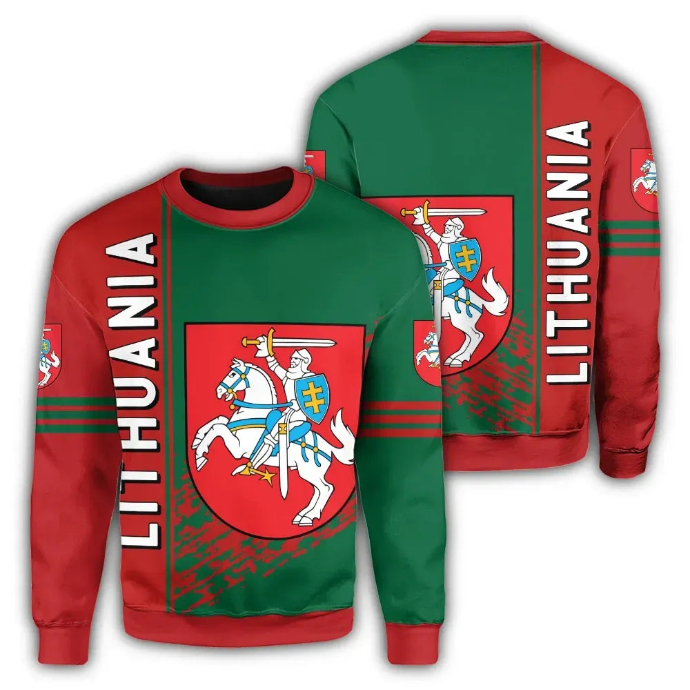 Lithuania Coat Of Arms Sweatshirt Quarter Style RLT6 - Wonder Print Shop