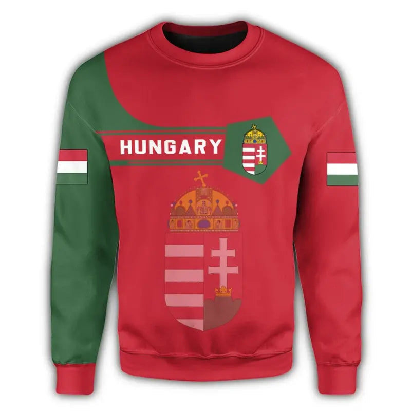 Hungary Coat Of Arms Sweatshirt Simple Style RLT8 - Wonder Print Shop