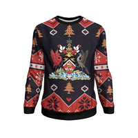 Trinidad and Tobago Christmas Sweatshirt Santa Claus Ho Ho Ho10 RLT6 - Wonder Print Shop