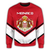 Monaco Coat Of Arms Sweatshirt Lucian Style RLT6 - Wonder Print Shop