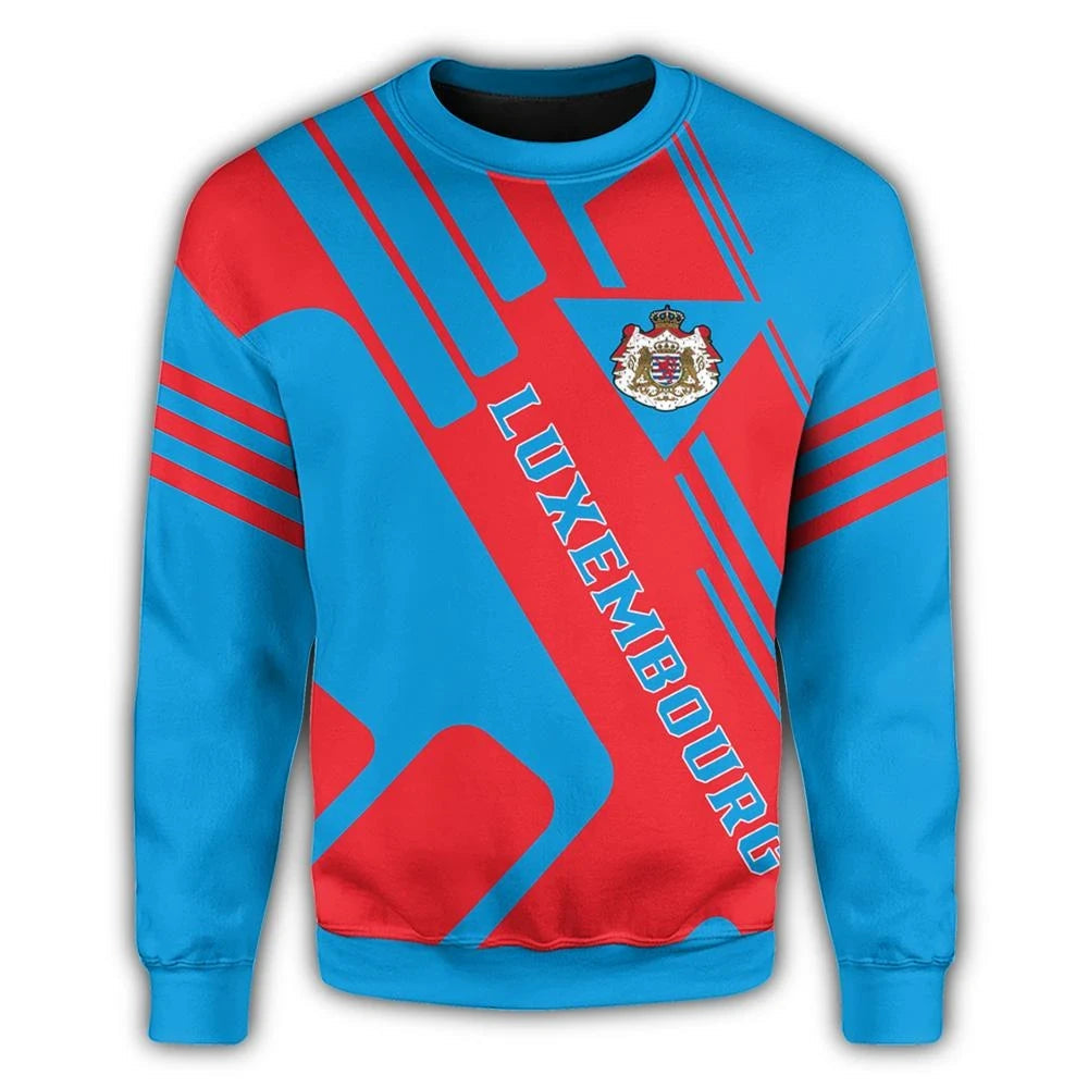 Luxembourg Coat Of Arms Sweatshirt Rockie RLT6 - Wonder Print Shop