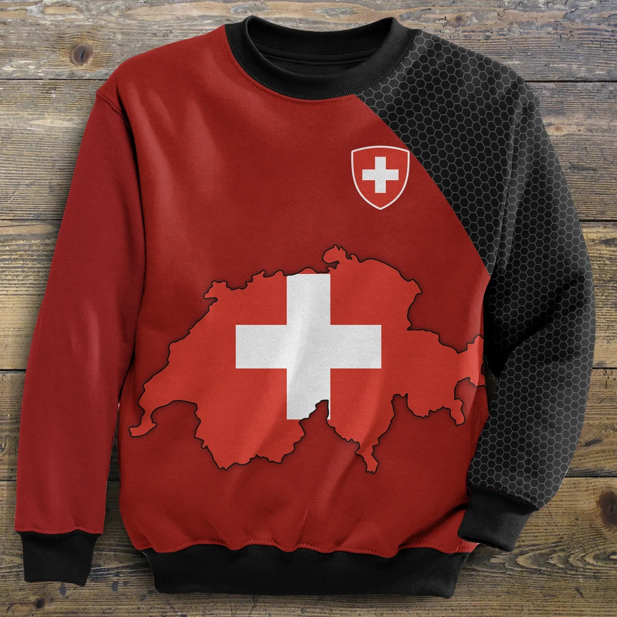 Switzerland Map Special Sweatshirt RLT13 - Wonder Print Shop