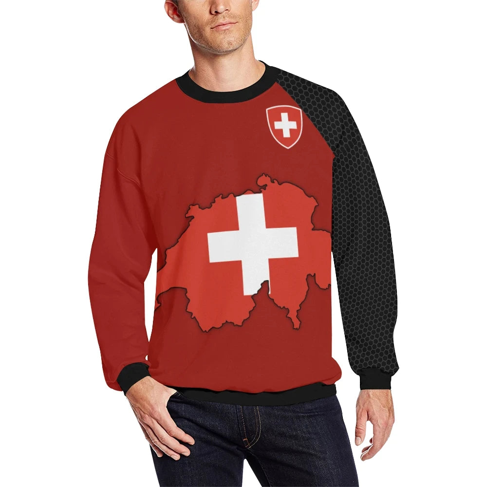 Switzerland Map Special Sweatshirt RLT13 - Wonder Print Shop