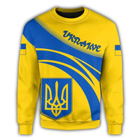 Ukraine Coat Of Arms Sweatshirt Cricket Style RLT7 - Wonder Print Shop