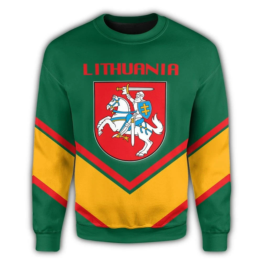 Lithuania Coat Of Arms Sweatshirt Lucian Style RLT6 - Wonder Print Shop