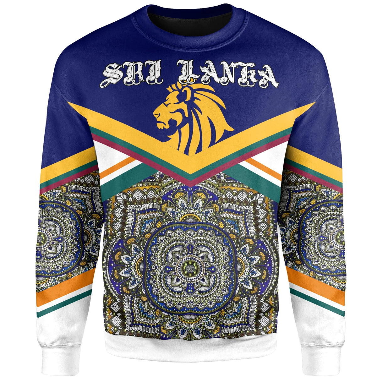 Wonder Print Shop Sri Lanka Lion Mandala Sweatshirt RLT7 - Wonder Print Shop