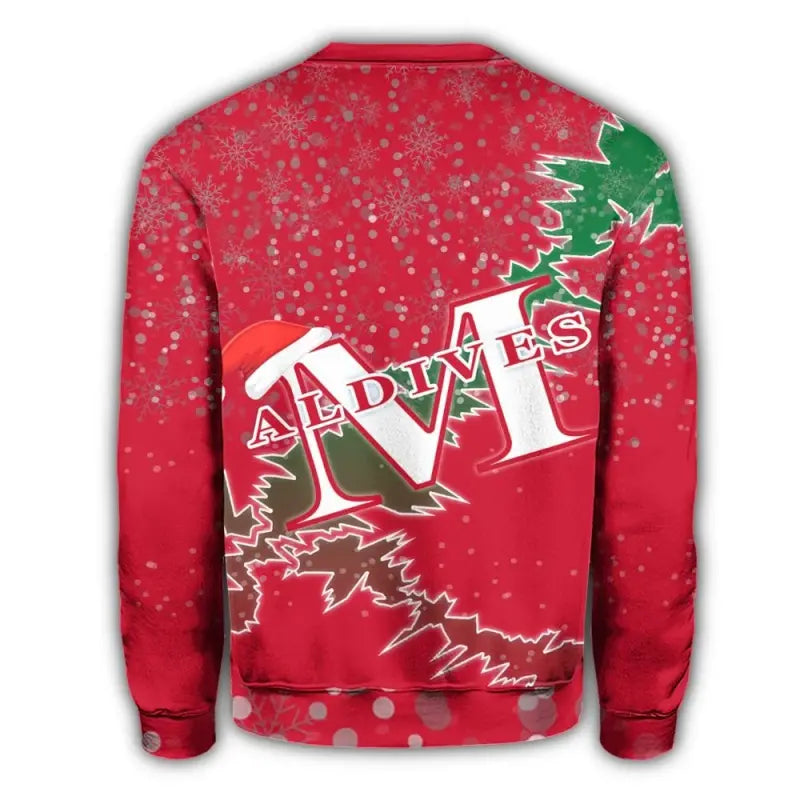 Maldives Christmas Coat Of Arms Sweatshirt X Style RLT12 - Wonder Print Shop