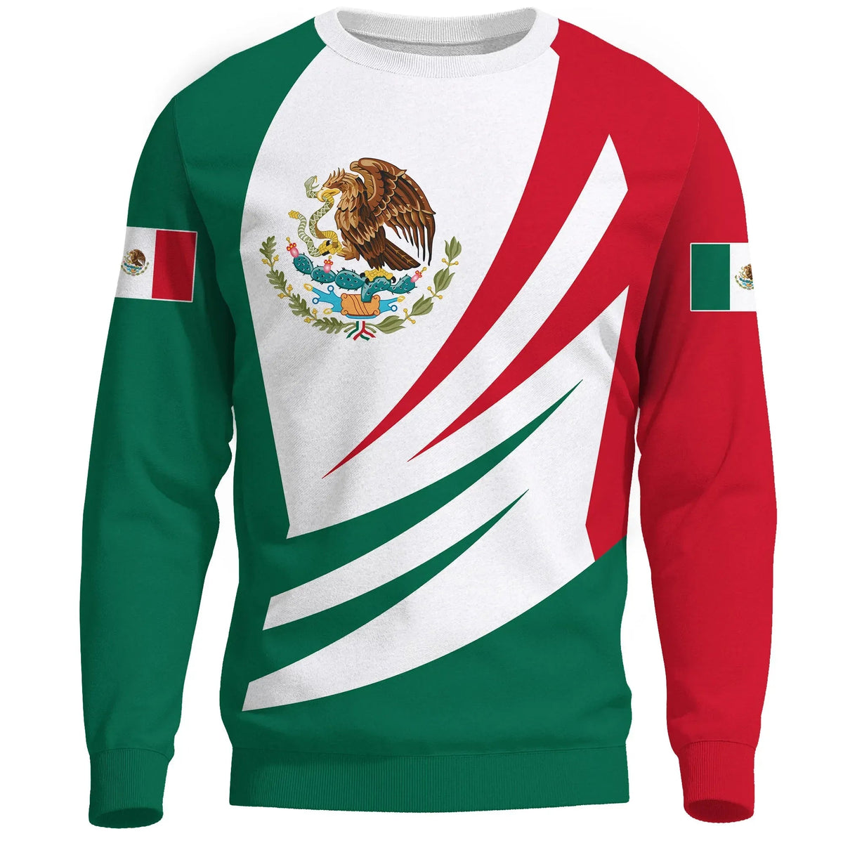 Mexico Sweatshirt Coat Of Arms Bincjou RLT13 - Wonder Print Shop