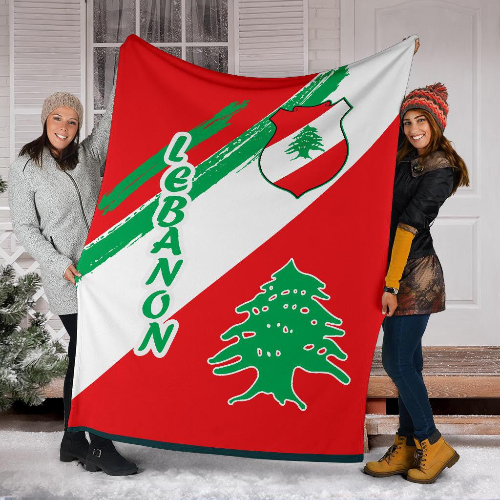 lebanon-premium-blanket-lebanon-flag-polygon-style24