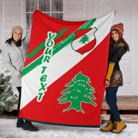 lebanon-personalised-premium-blanket-lebanon-flag-polygon-style24