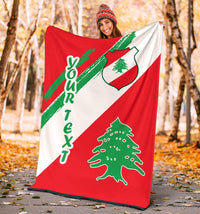 lebanon-personalised-premium-blanket-lebanon-flag-polygon-style24