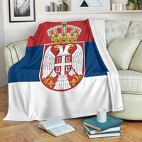 serbia-flag-and-coat-of-arms-premium-blanket