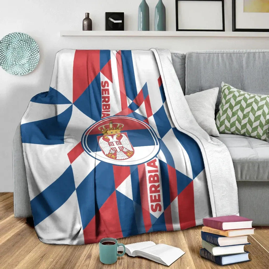 blankets-serbia-flag-color-with-coat-of-arm