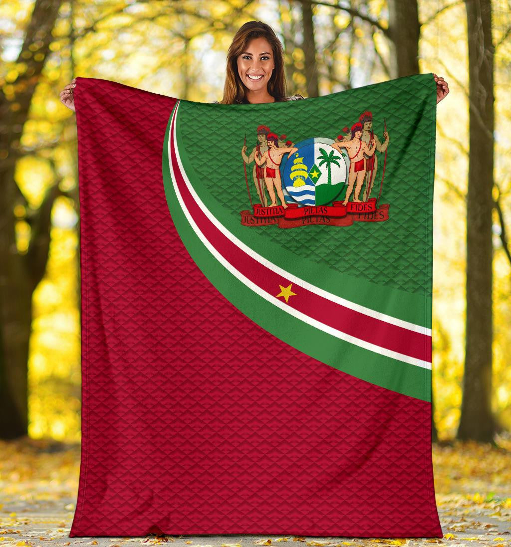 suriname-premium-blanket-suriname-coat-of-arms-and-flag-color
