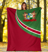 suriname-premium-blanket-suriname-coat-of-arms-and-flag-color