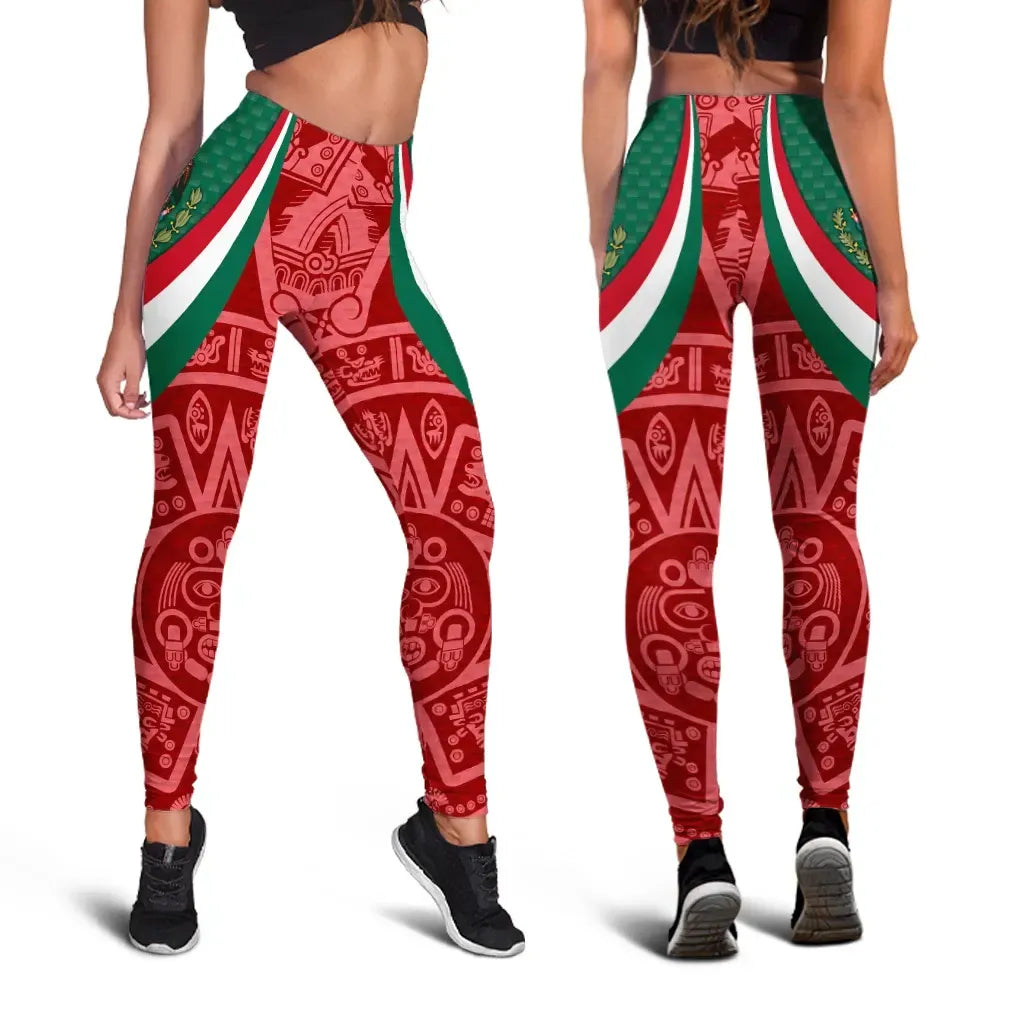 mexico-leggings-mexico-coat-of-arms-with-aztec-patterns