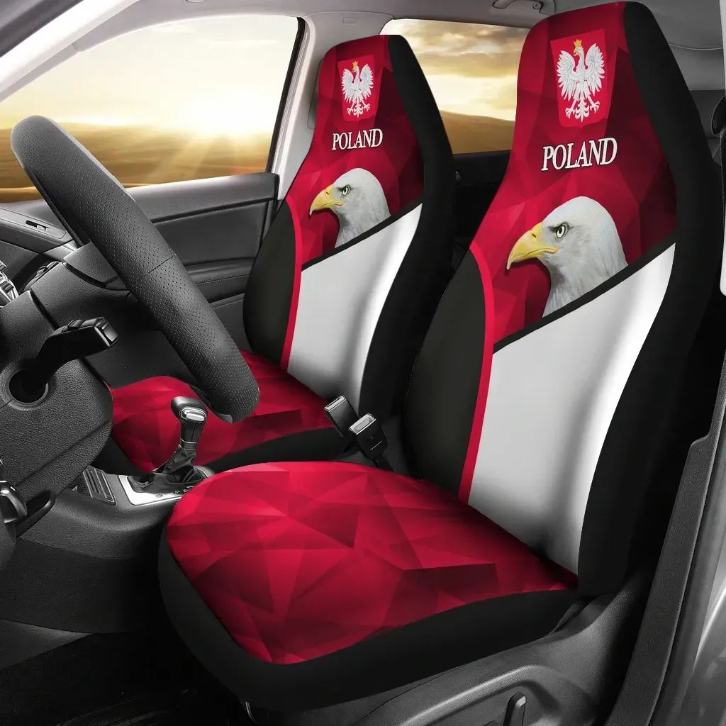 Poland Car Seat Covers White Eagle Version RLT7 - Wonder Print Shop