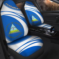 Nicaragua Coat Of Arms Car Seat Cover Cricket RLT8 - Wonder Print Shop
