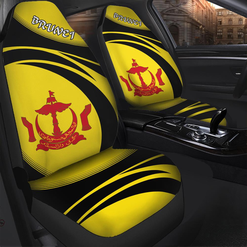 Brunei Coat Of Arms Car Seat Cover Cricket RLT7 - Wonder Print Shop