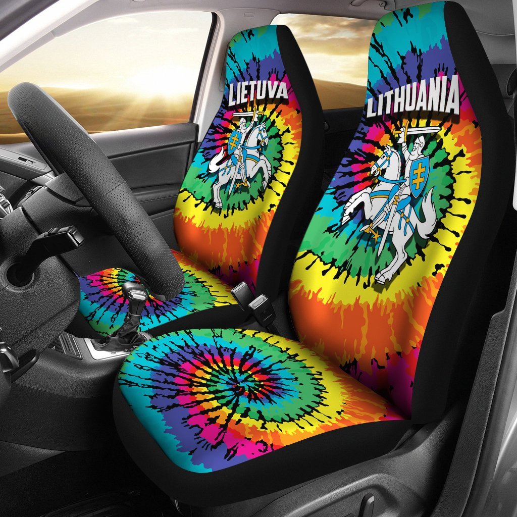 Lithuania car_seat_cover Tie Dye RLT6 - Wonder Print Shop