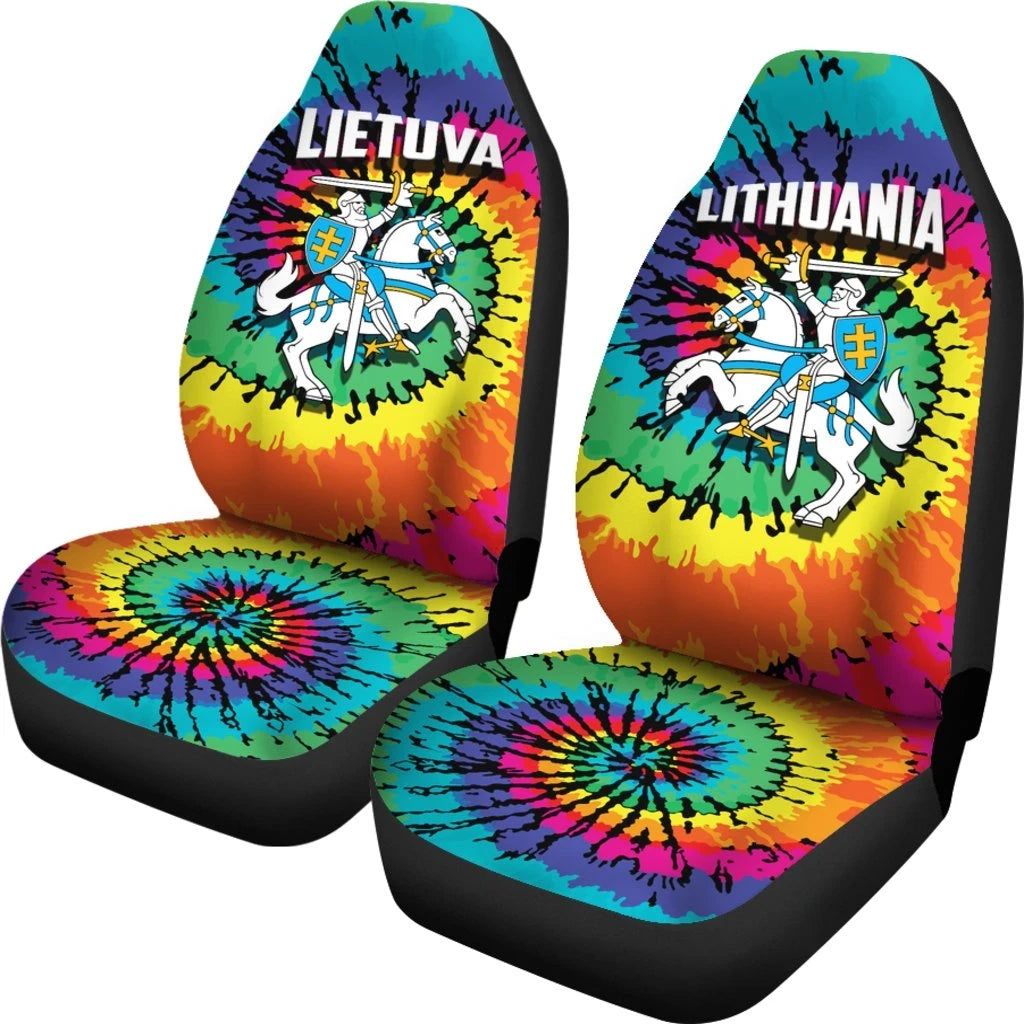 Lithuania car_seat_cover Tie Dye RLT6 - Wonder Print Shop